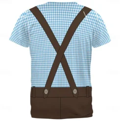 Oktoberfest Beer Bavarian T-shirt Lederhosen 3D Graphic For Men's Adults' Carnival Oktoberfest Beer 3D Print Party Casual Daily