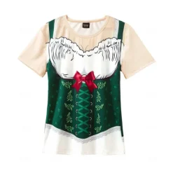 Oktoberfest Beer Bavarian T-shirt Anime 3D Graphic For Women's Adults' Carnival Oktoberfest Beer Masquerade 3D Print Casual Daily Festival