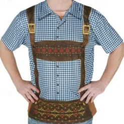 Oktoberfest Beer Bavarian T-shirt Lederhosen 3D Graphic For Men's Adults' Carnival Oktoberfest Beer 3D Print Party Casual Daily