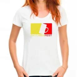 Oktoberfest Beer Craft Cosplay Costume T-shirt Anime Classic Street Style For Couple's Men's Women's Adults' Oktoberfest Beer Hot Stamping