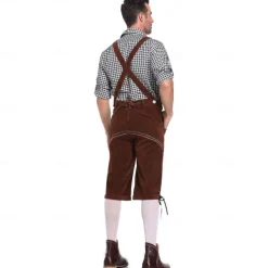 Oktoberfest Beer Lederhosen Shirt Alpine Hat Bavarian Bavarian German Munich Wiesn Men's Traditional Style Cloth Blouse Shorts Hat