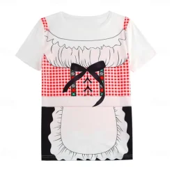 Oktoberfest Beer T-shirt Dirndl Graphic For Women's Adults' Carnival Oktoberfest Beer 3D Print Party Vacation