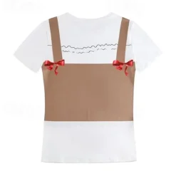 Oktoberfest Beer T-shirt Dirndl Graphic For Women's Adults' Carnival Oktoberfest Beer 3D Print Party Vacation