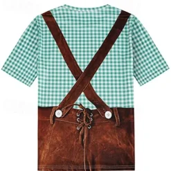 Oktoberfest Beer T-shirt Lederhosen Graphic For Men's Adults' Carnival Oktoberfest Beer 3D Print Party Vacation