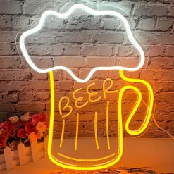 Oktoberfest Beer USB LED Neon Light, LED Beer Sign Bar Club Acrylic Neon Light Hotel Bar Caf Birthday Party Youth Room Wall Decoration Light Logo 1PC