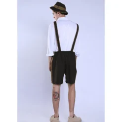 Oktoberfest Blouse / Shirt Lederhosen Bavarian Couple Oktoberfest Couple German Munich Wiesn Men's Traditional Style Cloth Top Shorts Hat