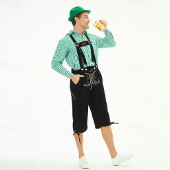 Oktoberfest Blouse / Shirt Lederhosen Bavarian Bavarian German Wiesn Men's Traditional Style Cloth Shirt Shorts Hat