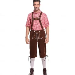 Oktoberfest Blouse / Shirt Dirndl Lederhosen Bavarian Couple Oktoberfest Couple German Munich Wiesn Men's Women's Traditional Style Cloth Blouse Dress Shorts