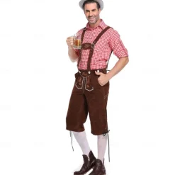 Oktoberfest Blouse / Shirt Dirndl Lederhosen Bavarian Couple Oktoberfest Couple German Munich Wiesn Men's Women's Traditional Style Cloth Blouse Dress Shorts