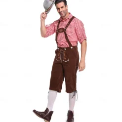 Oktoberfest Blouse / Shirt Dirndl Lederhosen Bavarian Couple Oktoberfest Couple German Munich Wiesn Men's Women's Traditional Style Cloth Blouse Dress Shorts