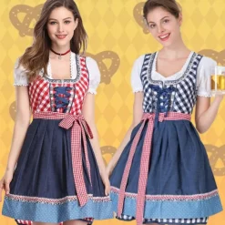 Oktoberfest Blouse / Shirt Dirndl Maid Oktoberfest Couple German Munich Wiesn Women's Traditional Style Cloth Top Dress Apron
