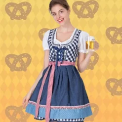 Oktoberfest Blouse / Shirt Dirndl Maid Oktoberfest Couple German Munich Wiesn Women's Traditional Style Cloth Top Dress Apron