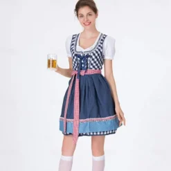 Oktoberfest Blouse / Shirt Dirndl Maid Oktoberfest Couple German Munich Wiesn Women's Traditional Style Cloth Top Dress Apron
