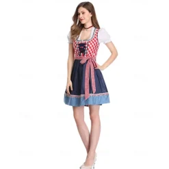 Oktoberfest Blouse / Shirt Dirndl Maid Oktoberfest Couple German Munich Wiesn Women's Traditional Style Cloth Top Dress Apron