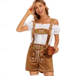 Oktoberfest Blouse / Shirt Lederhosen Alpine Hat Bavarian Bavarian German Wiesn Women's Traditional Style Cloth