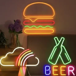 Oktoberfest Cheers Beer Bottle Neon Bar Sign USB ON/OFF Switch Powered LED Neon Light for Pub Party Man Cave Restaurant Club Shop Wall Decor