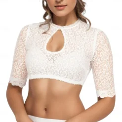 Oktoberfest Dirndl Blouse Bavarian German Munich Wiesn Women's Traditional Style Cloth