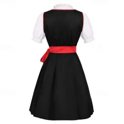 Oktoberfest Dirndl Trachtenkleider Dirndl Blouse Bavarian Maid German Munich Wiesn Women's Traditional Style Cloth Blouse Dress Apron