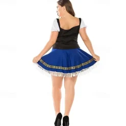 Oktoberfest Dirndl Trachtenkleider Dirndl Blouse Oktoberfest / Beer Bavarian German Munich Wiesn Women's Traditional Style Cloth Dress Socks