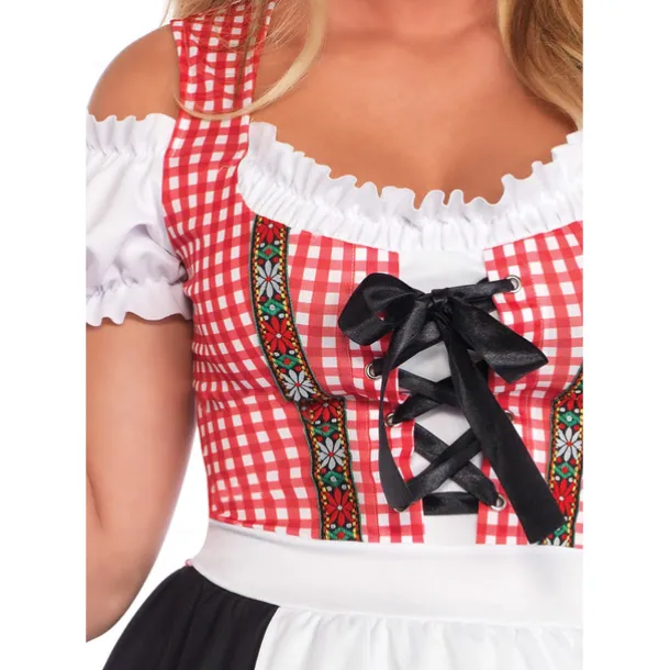 Oktoberfest Dirndl Trachtenkleider Dirndl Blouse Bavarian Maid German Munich Wiesn Women's Traditional Style Cloth Dress Apron