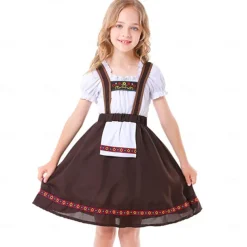Oktoberfest Dirndl Trachtenkleider Dirndl Blouse Oktoberfest / Beer Bavarian Bavarian Wiesn Traditional Style Wiesn Girls' Traditional Style Cloth Blouse Dress