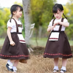 Oktoberfest Dirndl Trachtenkleider Dirndl Blouse Oktoberfest / Beer Bavarian Bavarian Wiesn Traditional Style Wiesn Girls' Traditional Style Cloth Blouse Dress