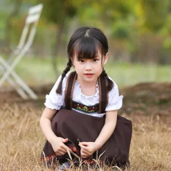 Oktoberfest Dirndl Trachtenkleider Dirndl Blouse Oktoberfest / Beer Bavarian Bavarian Wiesn Traditional Style Wiesn Girls' Traditional Style Cloth Blouse Dress