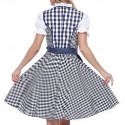 Oktoberfest Dirndl Trachtenkleider Dirndl Blouse Bavarian Wiesn Traditional Style Wiesn Women's Traditional Style Cloth Blouse Dress Apron