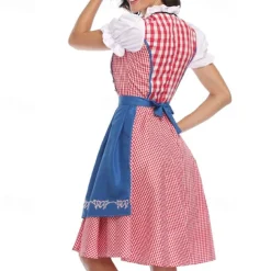 Oktoberfest Dirndl Trachtenkleider Dirndl Blouse Bavarian Wiesn Traditional Style Wiesn Women's Traditional Style Cloth Blouse Dress Apron
