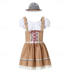 Oktoberfest Dirndl Trachtenkleider Maid Bavarian German Munich Wiesn Women's Traditional Style Cloth