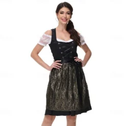 Oktoberfest Dress Dirndl Trachtenkleider Maid German Munich Wiesn Women's Traditional Style Cloth Shirt Dress