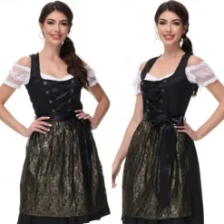 Oktoberfest Dress Dirndl Trachtenkleider Maid German Munich Wiesn Women's Traditional Style Cloth Shirt Dress