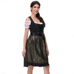 Oktoberfest Dress Dirndl Trachtenkleider Maid German Munich Wiesn Women's Traditional Style Cloth Shirt Dress