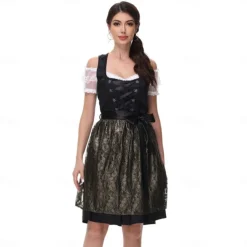 Oktoberfest Dress Dirndl Trachtenkleider Maid German Munich Wiesn Women's Traditional Style Cloth Shirt Dress