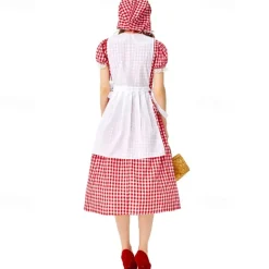 Oktoberfest Dress Dirndl Trachtenkleider Oktoberfest / Beer Bavarian Wiesn Wiesn Women's Traditional Style Cloth Dress Apron Headwear