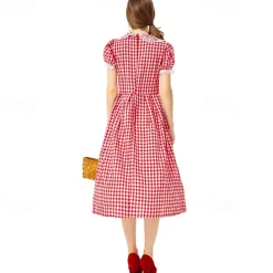 Oktoberfest Dress Dirndl Trachtenkleider Oktoberfest / Beer Bavarian Wiesn Wiesn Women's Traditional Style Cloth Dress Apron Headwear