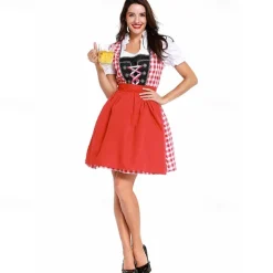 Oktoberfest Dress Dirndl Oktoberfest / Beer German Munich Wiesn Women's Traditional Style Cloth Blouse