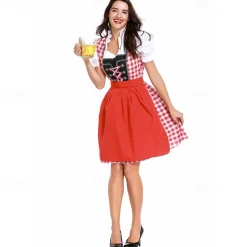 Oktoberfest Dress Dirndl Oktoberfest / Beer German Munich Wiesn Women's Traditional Style Cloth Blouse