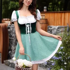 Oktoberfest Dress Dirndl Bavarian Maid German Munich Wiesn Women's Traditional Style Cloth