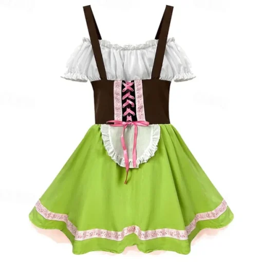 Oktoberfest Dress Dirndl Lederhosen Bavarian Maid German Munich Wiesn Boys' Girls' Traditional Style Cloth