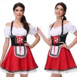 Oktoberfest Dress Dirndl Trachtenkleider Maid German Munich Wiesn Women's Traditional Style Cloth Dress