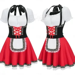 Oktoberfest Dress Dirndl Trachtenkleider Maid German Munich Wiesn Women's Traditional Style Cloth Dress