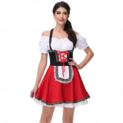 Oktoberfest Dress Dirndl Trachtenkleider Maid German Munich Wiesn Women's Traditional Style Cloth Dress