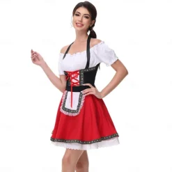 Oktoberfest Dress Dirndl Trachtenkleider Maid German Munich Wiesn Women's Traditional Style Cloth Dress