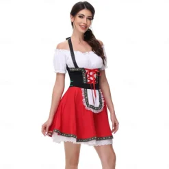 Oktoberfest Dress Dirndl Trachtenkleider Maid German Munich Wiesn Women's Traditional Style Cloth Dress