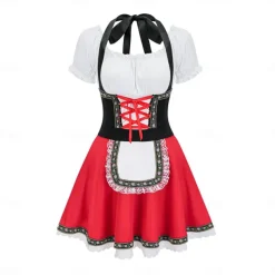 Oktoberfest Dress Dirndl Trachtenkleider Maid German Munich Wiesn Women's Traditional Style Cloth Dress