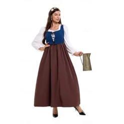 Oktoberfest Dress Oktoberfest / Beer Bavarian Wiesn Women's Traditional Style Cloth Dress Headband