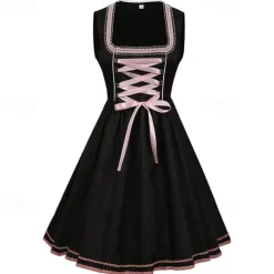 Oktoberfest Dress Outfits Dirndl Bavarian Maid German Munich Wiesn Women's Traditional Style Cloth Without Blouse