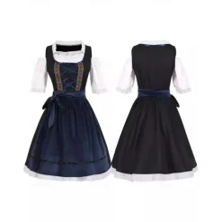 Oktoberfest Dress Outfits Apron Bavarian Maid German Munich Wiesn Women's Traditional Style Cloth Blouse Dress Apron