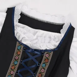 Oktoberfest Dress Outfits Apron Bavarian Maid German Munich Wiesn Women's Traditional Style Cloth Blouse Dress Apron
